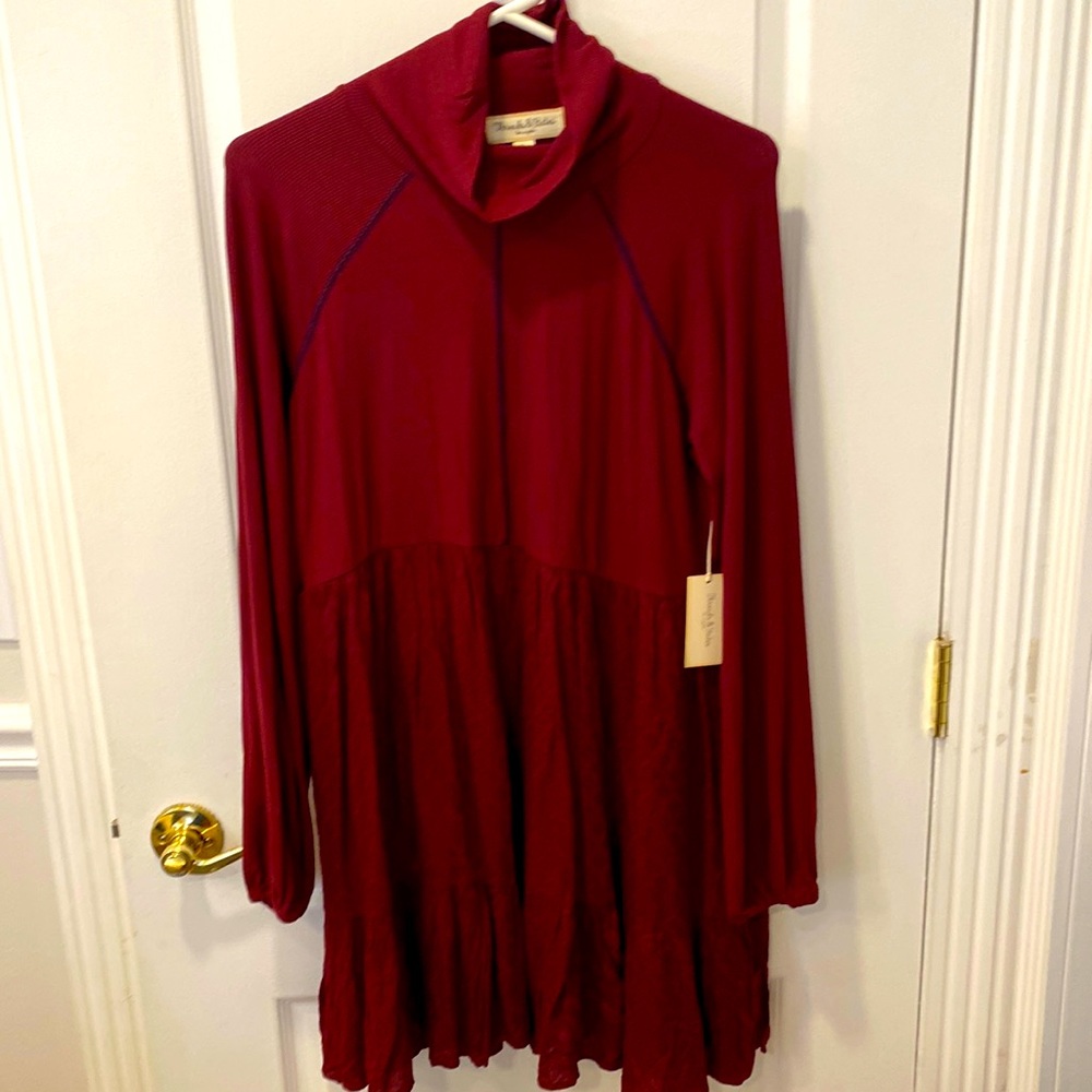 Turtle neck dress with sleeves NWT